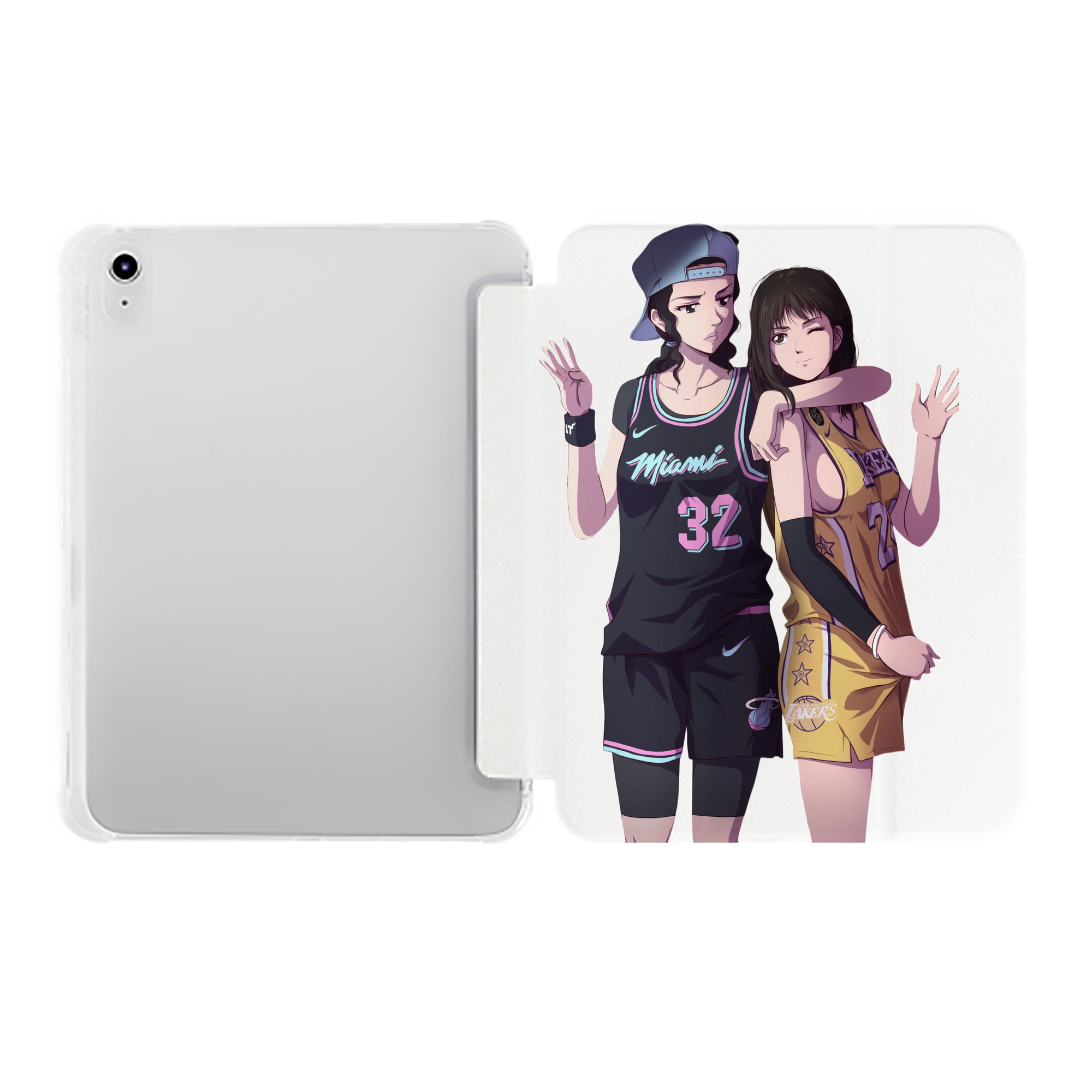 （画像用） SLAM DUNK／スラムダンク IPad ケース ペン収納付き 三つ折りスタンド PUレザー×シリコン 対応機種9.5/10.5/10.9インチ